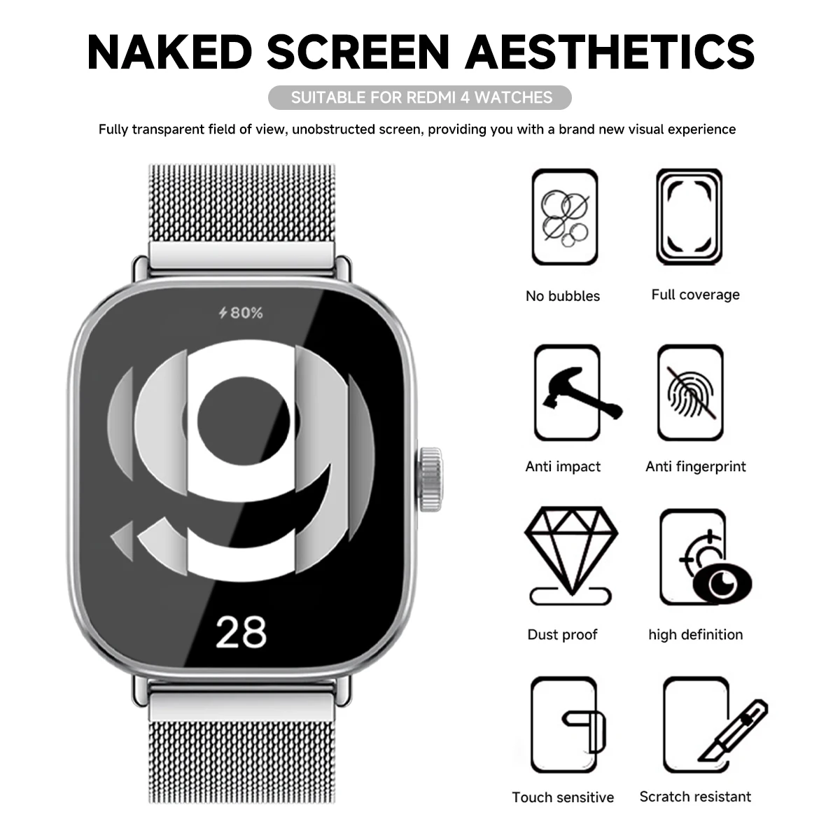 Tempered Glass for Xiaomi Redm - Smartwatch Screen Film ulasan dan harga