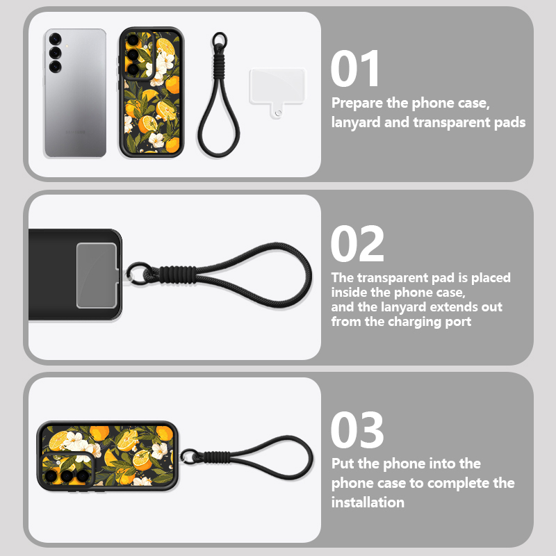 Flower Pattern Lanyard Phone C - Samsung Galaxy A55 ulasan dan harga